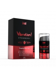 Жидкий интимный гель с эффектом вибрации Vibration! Strawberry - 15 мл. - INTT - купить с доставкой в Находке