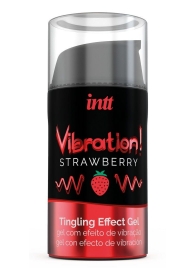 Жидкий интимный гель с эффектом вибрации Vibration! Strawberry - 15 мл. - INTT - купить с доставкой в Находке