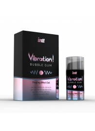 Жидкий интимный гель с эффектом вибрации Vibration! Bubble Gum - 15 мл. - INTT - купить с доставкой в Находке