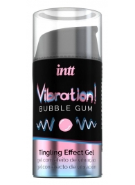 Жидкий интимный гель с эффектом вибрации Vibration! Bubble Gum - 15 мл. - INTT - купить с доставкой в Находке