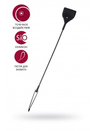 Черный гладкий стек с тонкой ручкой - 48 см. - ToyFa - купить с доставкой в Находке