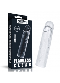 Прозрачная насадка-удлинитель Flawless Clear Penis Sleeve Add 1 - 15,5 см. - Lovetoy - в Находке купить с доставкой