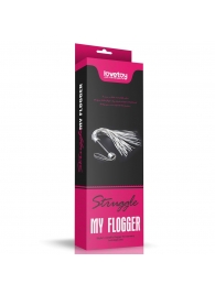 Серебристая плетка Struggle My Flogger с черной ручкой - 45 см. - Lovetoy - купить с доставкой в Находке