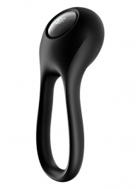 Черное эрекционное виброкольцо Majestic Duo - Satisfyer - в Находке купить с доставкой