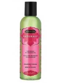 Массажное масло Naturals Strawberry Dreams с ароматом клубники - 59 мл. - Kama Sutra - купить с доставкой в Находке