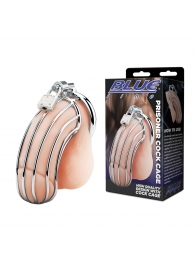 Металлическая клетка Prisoner Cock Сage с замком - BlueLine - купить с доставкой в Находке