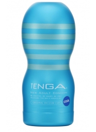 Мастурбатор с охлаждающей смазкой TENGA Original Vacuum Cup Cool - Tenga - в Находке купить с доставкой