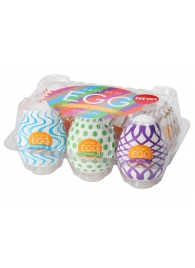 Набор из 6 мастурбаторов Tenga EGG IV с различным рельефом - Tenga - в Находке купить с доставкой