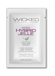 Гель-лубрикант на водно-силиконовой основе Simply Hybrid Jelle - 3 мл. - Wicked - купить с доставкой в Находке
