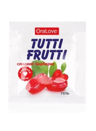 Гель-смазка Tutti-frutti со вкусом барбариса - 4 гр. - Биоритм - купить с доставкой в Находке