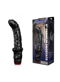 Черный вибромассажер простаты 6  Premium Prostate Massager - BlueLine - в Находке купить с доставкой