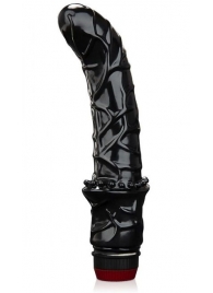 Черный вибромассажер простаты 6  Premium Prostate Massager - BlueLine - в Находке купить с доставкой
