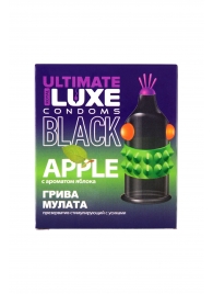 Черный стимулирующий презерватив  Грива мулата  с ароматом яблока - 1 шт. - Luxe - купить с доставкой в Находке