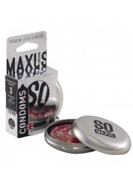Экстремально тонкие презервативы в железном кейсе MAXUS Extreme Thin - 3 шт. - Maxus - купить с доставкой в Находке