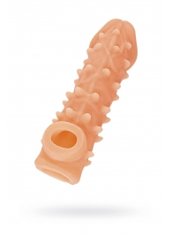 Телесная закрытая насадка с пупырышками Cock Sleeve Size M - 15,6 см. - KOKOS - в Находке купить с доставкой