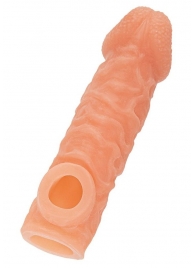 Телесная закрытая насадка с шершавой головкой Cock Sleeve Size M - 15,6 см. - KOKOS - в Находке купить с доставкой