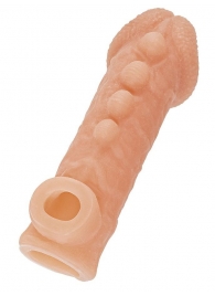 Телесная закрытая насадка с шишечками Cock Sleeve Size M - 15,6 см. - KOKOS - в Находке купить с доставкой