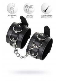Черные оковы Anonymo из искусственной кожи - ToyFa - купить с доставкой в Находке