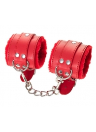 Красные наручники Anonymo из искусственной кожи - ToyFa - купить с доставкой в Находке