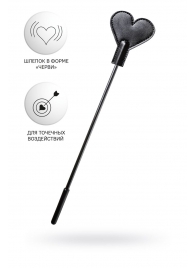 Черный стек со шлепком в форме сердца Anonymo - 35 см. - ToyFa - купить с доставкой в Находке