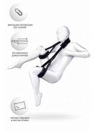 Черные кожаные стропы для фиксации Anonymo - ToyFa - купить с доставкой в Находке