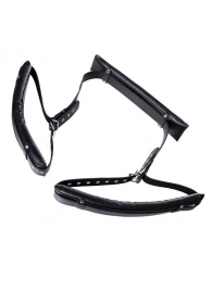 Черные кожаные стропы для фиксации Anonymo - ToyFa - купить с доставкой в Находке