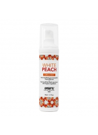 Разогревающее массажное масло Gourmet White Peach Organic с органическими ингредиентами - 50 мл. - Exsens - купить с доставкой в Находке