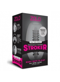 Серый двусторонний мастурбатор MINI BUBBLE - Zolo - в Находке купить с доставкой