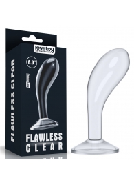 Прозрачный стимулятор простаты Flawless Clear Prostate Plug - 15 см. - Lovetoy - в Находке купить с доставкой