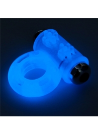 Голубое, светящееся в темноте эрекционное виброкольцо Lumino Play Vibrating Penis Ring - Lovetoy - в Находке купить с доставкой