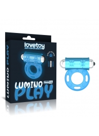 Голубое, светящееся в темноте эрекционное виброкольцо Lumino Play Vibrating Penis Ring - Lovetoy - в Находке купить с доставкой