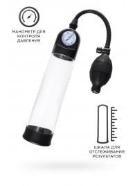 Прозрачная механическая помпа Roald с манометром - Sexus - в Находке купить с доставкой