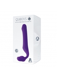 Фиолетовый безремневой страпон Queens L - Adrien Lastic - купить с доставкой в Находке