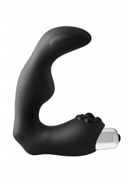 Черный вибромассажер простаты FantASStic Vibrating Prostate Massager - 11,3 см. - Dream Toys - в Находке купить с доставкой