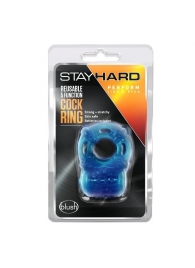 Голубое эрекционное виброкольцо Reusable 5 Function Cock Ring - Blush Novelties - в Находке купить с доставкой