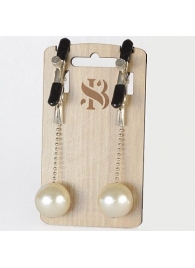 Зажимы на соски с бусинами под жемчуг Pearl - Sitabella - купить с доставкой в Находке