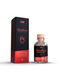 Массажный гель с ароматом клубники Strawberry - 30 мл. - INTT - купить с доставкой в Находке