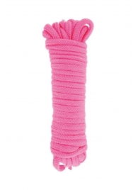 Розовая веревка для связывания Sweet Caress Rope - 10 метров - Sweet Caress - купить с доставкой в Находке