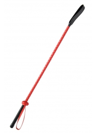 Красно-черный гладкий стек - 71 см. - Fetish Tentation - купить с доставкой в Находке