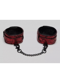 Красно-черные оковы Reversible Faux Leather Ankle Cuffs - Fifty Shades of Grey - купить с доставкой в Находке