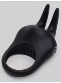 Черное эрекционное виброкольцо Sensation Rechargeable Vibrating Rabbit Love Ring - Fifty Shades of Grey - в Находке купить с доставкой