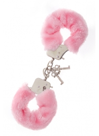 Металлические наручники с розовой меховой опушкой METAL HANDCUFF WITH PLUSH PINK - Dream Toys - купить с доставкой в Находке