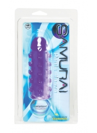 Закрытая фиолетовая насадка с пупырышками SAMURAI PENIS SLEEVE PURPLE - 14,5 см. - NMC - в Находке купить с доставкой