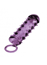Закрытая фиолетовая насадка с пупырышками SAMURAI PENIS SLEEVE PURPLE - 14,5 см. - NMC - в Находке купить с доставкой