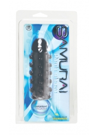Дымчатая стимулирующая насадка с закрытой головкой SAMURAI PENIS SLEEVE BLACK - 14,5 см. - NMC - в Находке купить с доставкой