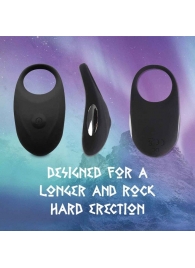Черное эрекционное виброкольцо Thor Cockring - FeelzToys - в Находке купить с доставкой