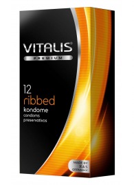 Ребристые презервативы VITALIS PREMIUM ribbed - 12 шт. - Vitalis - купить с доставкой в Находке