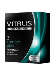 Контурные презервативы VITALIS PREMIUM comfort plus - 3 шт. - Vitalis - купить с доставкой в Находке