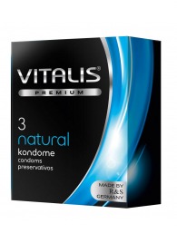 Классические презервативы VITALIS PREMIUM natural - 3 шт. - Vitalis - купить с доставкой в Находке