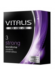 Презервативы с утолщенной стенкой VITALIS PREMIUM strong - 3 шт. - Vitalis - купить с доставкой в Находке